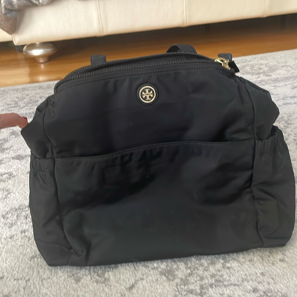 Tory Burch black diaper bag